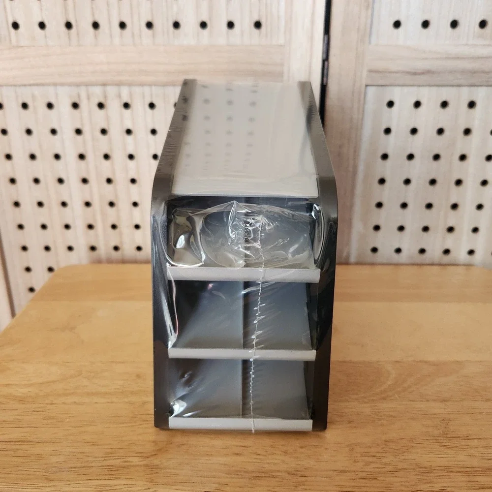 Ibyx‎ Bamboo 3 Tier Nespresso Pods Dispenser Black W/ Stainless Steel Hardware